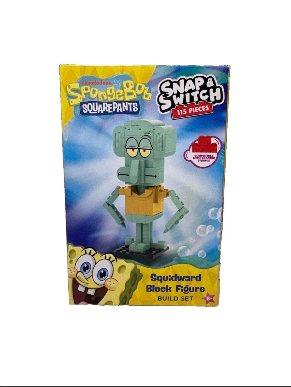 SpongeBob SquarePants Squidward Snap & Switch Block Figure - Green/Yellow